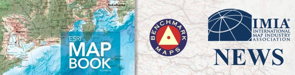 Benchmark Map product selected for cover of the 2020 Esri Map Book
